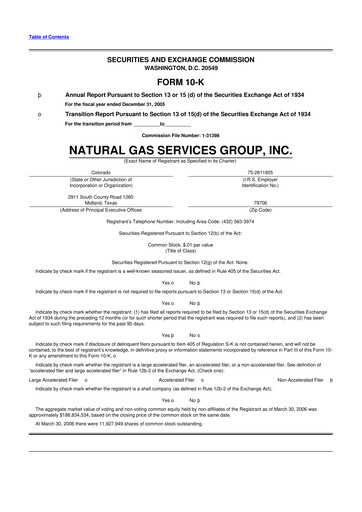 Vorschaubild Natural Gas Services Group 10-K Jahresbericht 