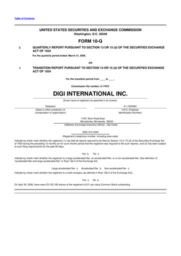 Thumbnail Digi International
 10-Q Quarterly Report FY 