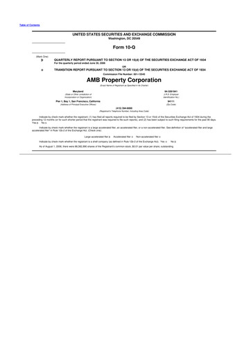 Thumbnail Prologis 10-Q Quarterly Report FY 