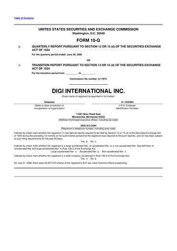 Thumbnail Digi International
 10-Q Quarterly Report FY 