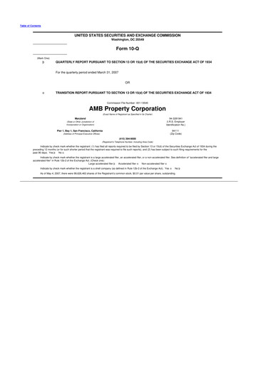 Thumbnail Prologis 10-Q Quarterly Report FY 