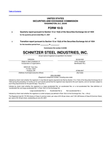 Thumbnail Radius Recycling 10-Q Quarterly Report FY 