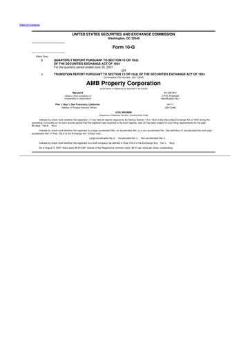 Thumbnail Prologis 10-Q Quarterly Report FY 