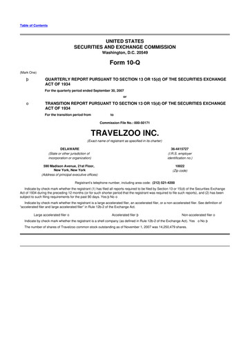 Thumbnail Travelzoo 10-Q Quarterly Report FY 