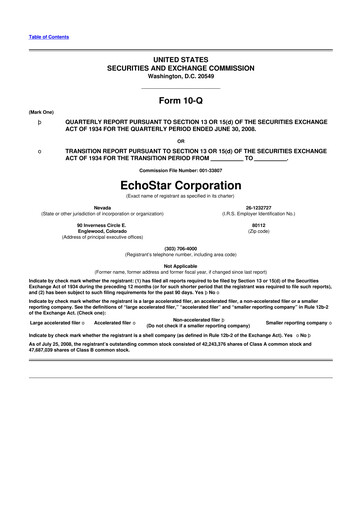 Vorschaubild EchoStar 10-Q Quartalsbericht  