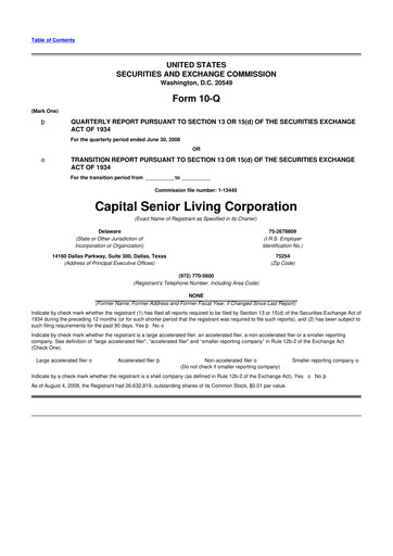 Thumbnail Sonida Senior Living 10-Q Quarterly Report FY 