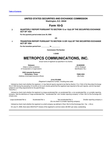 Thumbnail T-Mobile US 10-Q Quarterly Report FY 