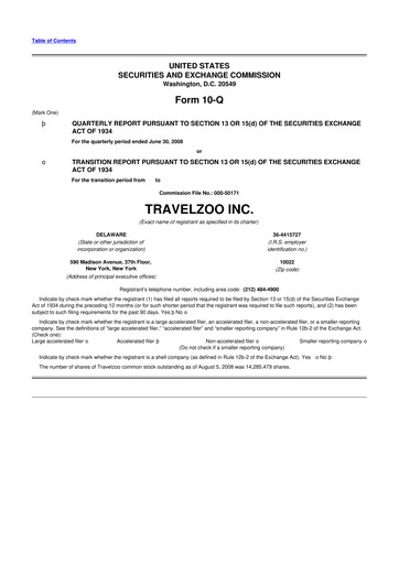 Thumbnail Travelzoo 10-Q Quarterly Report FY 