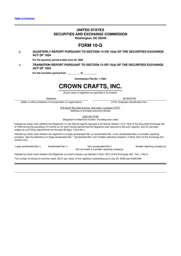 Thumbnail Crown Crafts 10-Q Quarterly Report FY 