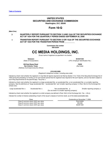 Thumbnail iHeartMedia
 10-Q Quarterly Report FY 