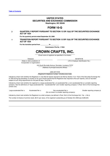 Thumbnail Crown Crafts 10-Q Quarterly Report FY 