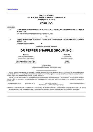 Thumbnail Keurig Dr Pepper 10-Q Quarterly Report FY 