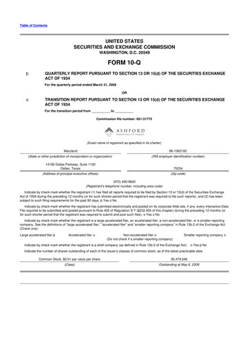 Thumbnail Ashford Hospitality Trust 10-Q Quarterly Report FY 