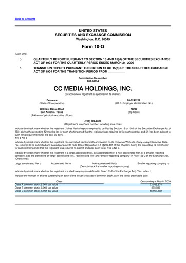 Thumbnail iHeartMedia
 10-Q Quarterly Report FY 