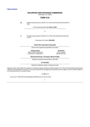 Thumbnail CRA International
 10-Q Quarterly Report FY 