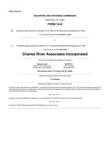 Thumbnail CRA International
 10-Q Quarterly Report FY 