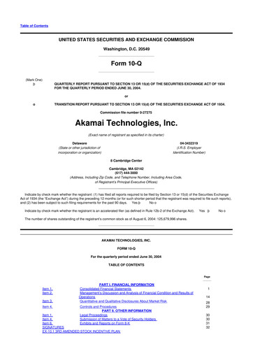 Thumbnail Akamai
 10-Q Quarterly Report FY 