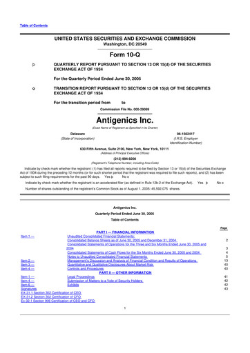 Thumbnail Agenus
 10-Q Quarterly Report FY 