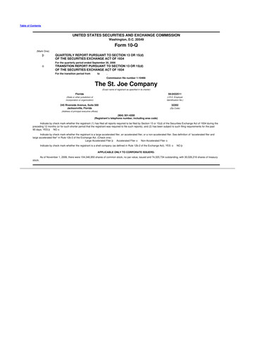 Vorschaubild St. Joe Company
 10-Q Quartalsbericht  