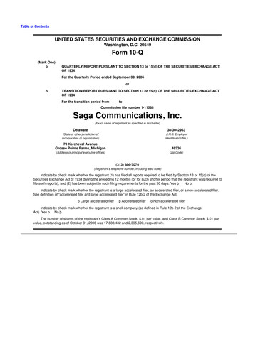 Thumbnail Saga Communications 10-Q Quarterly Report FY 