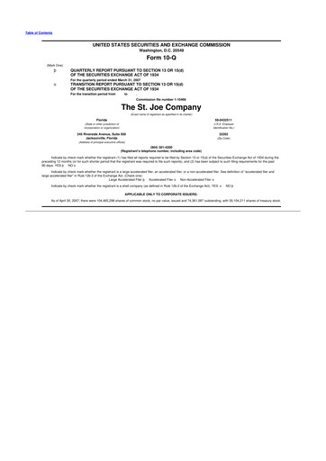 Vorschaubild St. Joe Company
 10-Q Quartalsbericht  