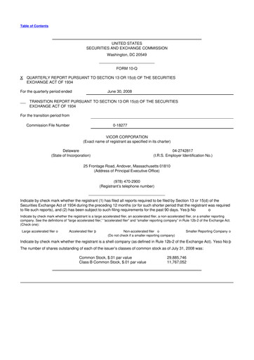 Thumbnail Vicor
 10-Q Quarterly Report FY 