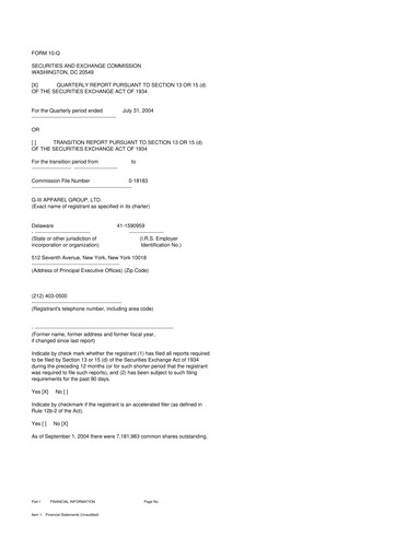 Vorschaubild G-III Apparel Group 10-Q Quartalsbericht  