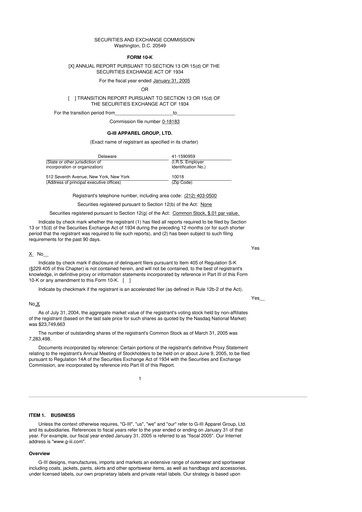 Vorschaubild G-III Apparel Group 10-K Jahresbericht 