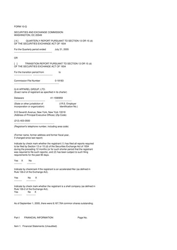 Vorschaubild G-III Apparel Group 10-Q Quartalsbericht  