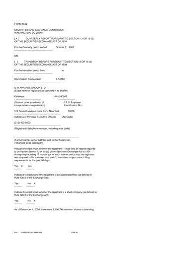 Vorschaubild G-III Apparel Group 10-Q Quartalsbericht  