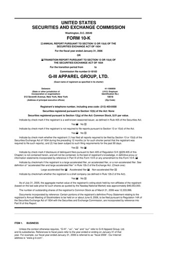 Vorschaubild G-III Apparel Group 10-K Jahresbericht 