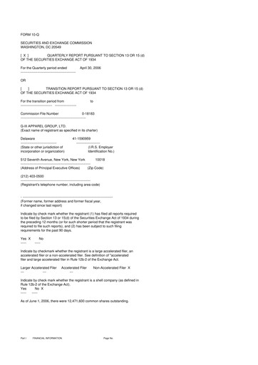 Vorschaubild G-III Apparel Group 10-Q Quartalsbericht  