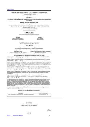 Vorschaubild Tapestry 10-K Jahresbericht 