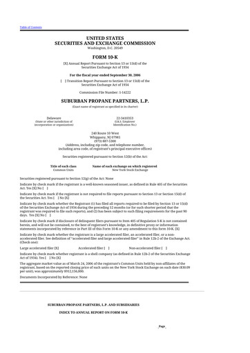 Thumbnail Suburban Propane Partners 10-K Annual Report 