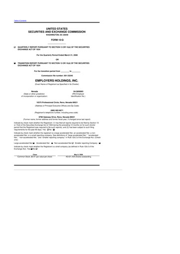 Vorschaubild Employers Holdings 10-Q Quartalsbericht  