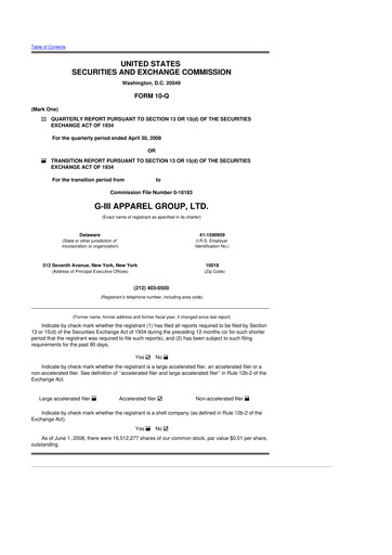 Vorschaubild G-III Apparel Group 10-Q Quartalsbericht  