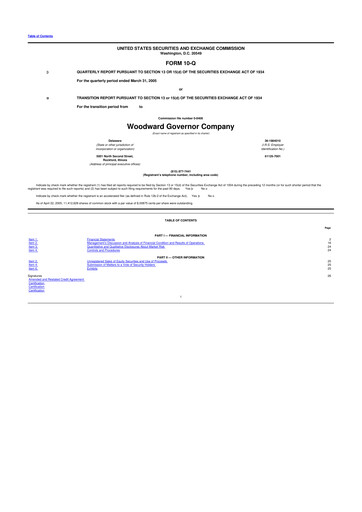 Thumbnail Woodward 10-Q Quarterly Report FY 