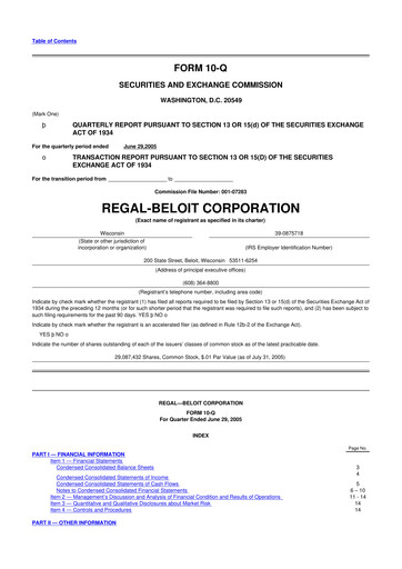Thumbnail Regal Rexnord 10-Q Quarterly Report FY 