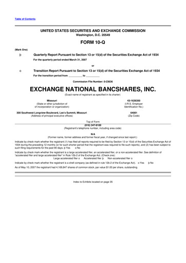 Thumbnail Hawthorn Bancshares 10-Q Quarterly Report FY 
