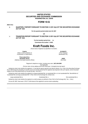 Thumbnail Mondelez International 10-Q Quarterly Report FY 