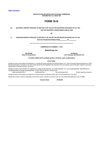 Thumbnail AptarGroup 10-Q Quarterly Report FY 