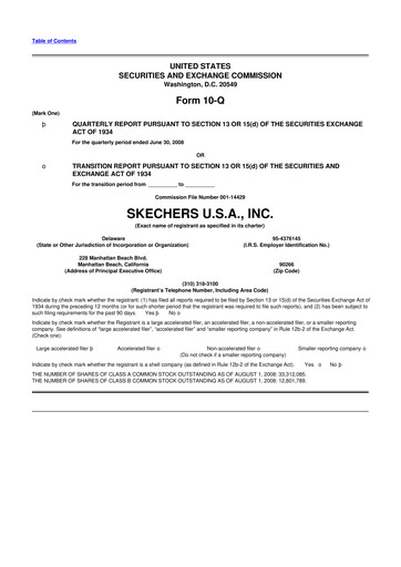 Thumbnail Skechers
 10-Q Quarterly Report FY 