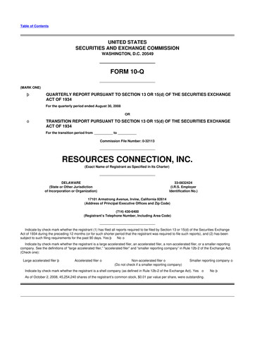 Thumbnail RGP (Resources Connection) 10-Q Quarterly Report FY 