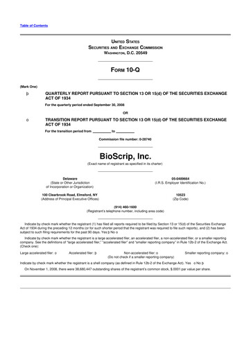 Thumbnail Option Care Health 10-Q Quarterly Report FY 