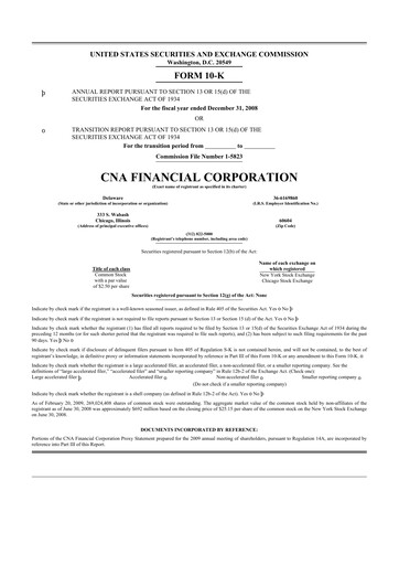 Thumbnail CNA Financial 10-K Annual Report 
