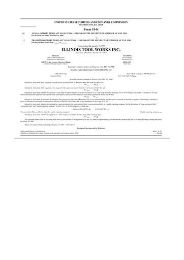 Thumbnail Illinois Tool Works  10-K Annual Report 