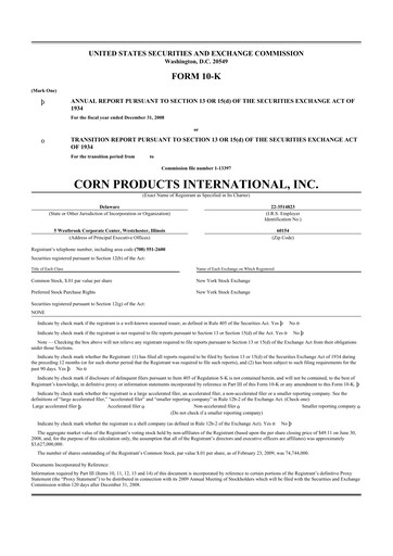 Thumbnail Ingredion 10-K Annual Report 