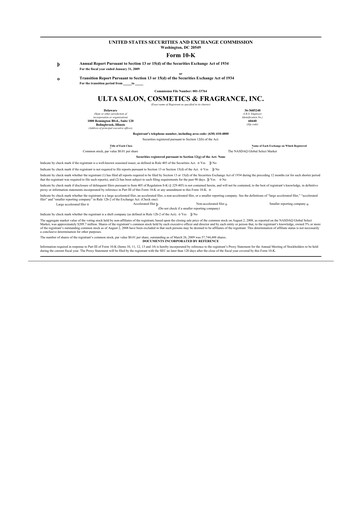 Thumbnail ULTA Beauty
 10-K Annual Report 