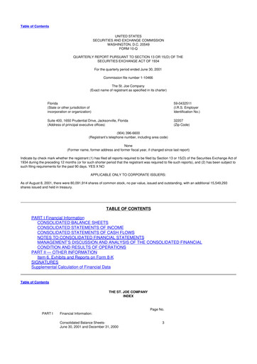 Vorschaubild St. Joe Company
 10-Q Quartalsbericht  