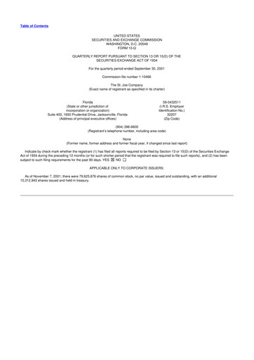 Vorschaubild St. Joe Company
 10-Q Quartalsbericht  